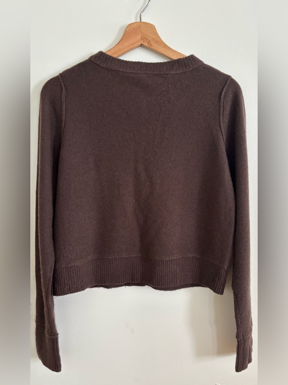Free People Nocturnal Cashmere Wool Blend Cardigan Sweater size Small brown - Picture 7 of 9
